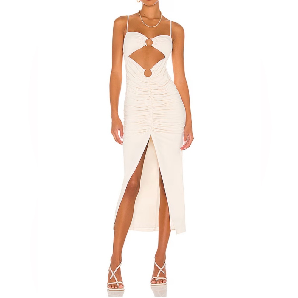 Camila Coelho Yasmeen Midi Dress in Beige